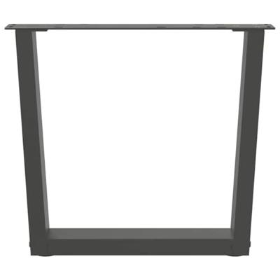 Eettafelpoten 2 st V-vormig 60x(42-43,3) cm staal antraciet