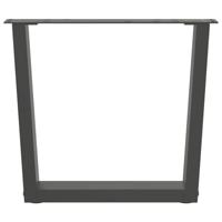 Eettafelpoten 2 st V-vormig 60x(42-43,3) cm staal antraciet - thumbnail