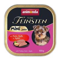 ANIMONDA Vom Feinsten Junior Mini Turkey with veal and apple - natvoer voor honden - 100g - thumbnail