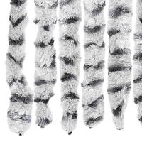 Vliegengordijn 90x220 cm chenille licht- en donkergrijs - thumbnail