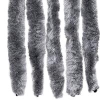 VidaXL Vliegengordijn 100x200 cm chenille zilver - thumbnail