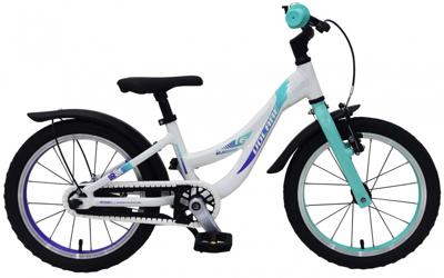 Volare glamour kinderfiets - meisjes - 18 inch - wit/mint groen - prime collection