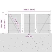VidaXL Afrasteringspaal grijs 10 x 0,8 m (12 x 12 mm gaas) - thumbnail