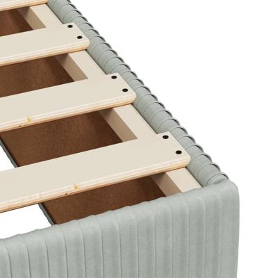 Bedframe zonder matras 90x190 cm fluweel lichtgrijs