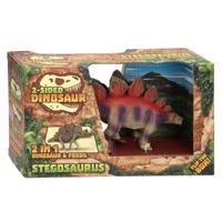 Johntoy Animal world tweezijdige dino - stegosaurus - thumbnail