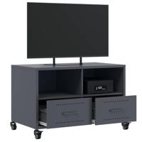 Tv-meubel 68x39x43,5 cm staal antracietkleurig - thumbnail