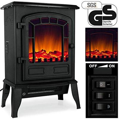 Elektrische haard Torino met open haard vlameffect 2000W zwart