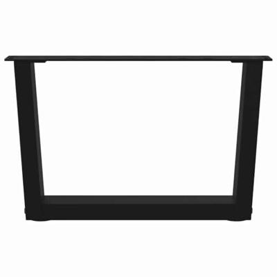 Eettafelpoten 2 st V-vormig 60x(30-31,3) cm staal zwart Eettafelpoten 2 st V-vormig 60x(30-31,3) cm staal zwart