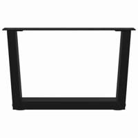 Eettafelpoten 2 st V-vormig 60x(30-31,3) cm staal zwart - thumbnail