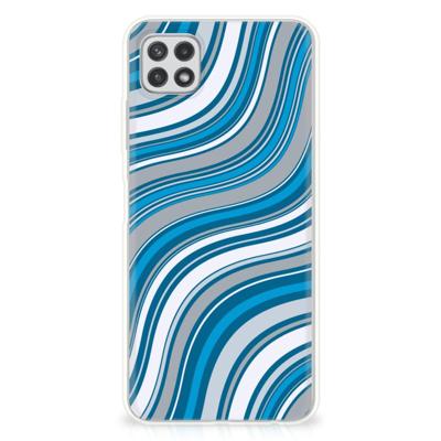 Samsung Galaxy A22 5G | TPU bumper | Waves Blue Samsung Galaxy A22 5G | TPU bumper | Waves Blue