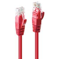 LINDY 48031 RJ45 Netwerkkabel, patchkabel CAT 6 U/UTP 0.50 m Rood 1 stuk(s) - thumbnail