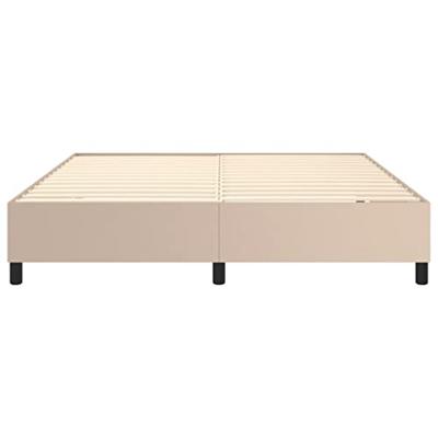 Boxspring bed kunstleer cappuccinokleurig 160x200 cm
