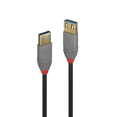 LINDY 36763 3 m USB 3.0 type A verlengkabel, antraciet