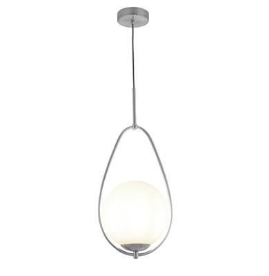 Searchlight HanglampAvalon met wit glas - 9171-1SS