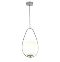 Searchlight HanglampAvalon met wit glas - 9171-1SS - thumbnail