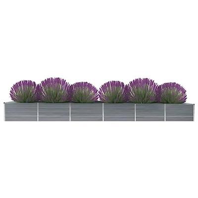 VidaXL Plantenbak verhoogd 480x80x45 cm gegalvaniseerd staal grijs VidaXL Plantenbak verhoogd 480x80x45 cm gegalvaniseerd staal grijs
