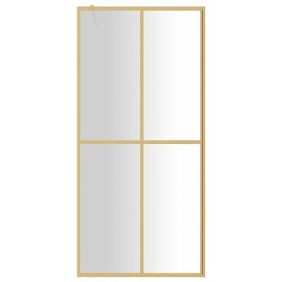 Inloopdouchewand transparant 100x195 cm ESG-glas goudkleurig - thumbnail
