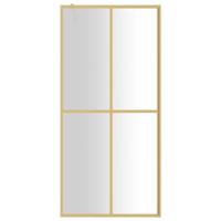 Inloopdouchewand transparant 90x195 cm ESG-glas goudkleurig - thumbnail