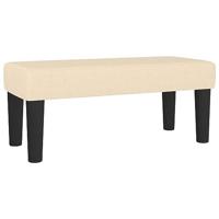 Boxspring met matras stof crèmekleurig 90x200 cm - thumbnail