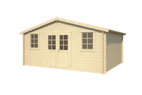 Outdoor Life Udo Blokhut 480x300 cm 28 mm vuren blank- Zadeldak- Onbehandeld vurenhout- Outdoor Life - thumbnail