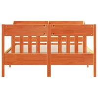 Bedframe zonder matras massief grenenhout wasbruin 120x200 cm - thumbnail