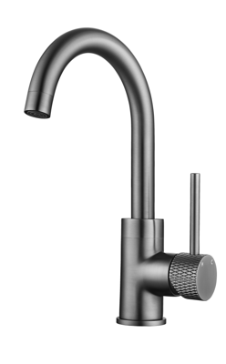 Wastafelkraan Wiesbaden Ribbd Opbouw Met Draaibare Uitloop Gunmetal