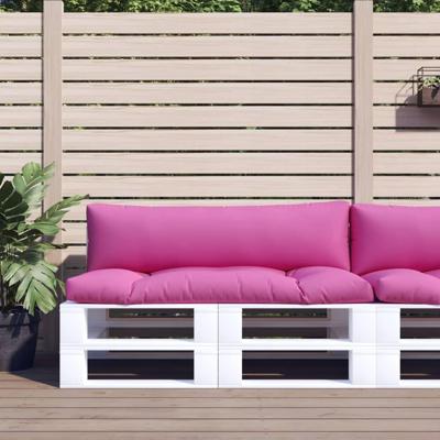 VidaXL Palletkussens 2 st oxford stof roze