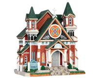 Lemax darlington church verlichte kerk Caddington Village 2014 - thumbnail