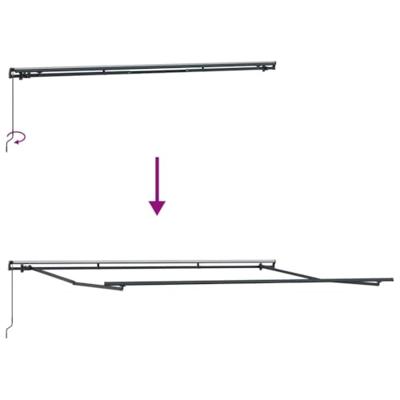 VidaXL Luifel handmatig uittrekbaar 400x300 cm bordeauxrood