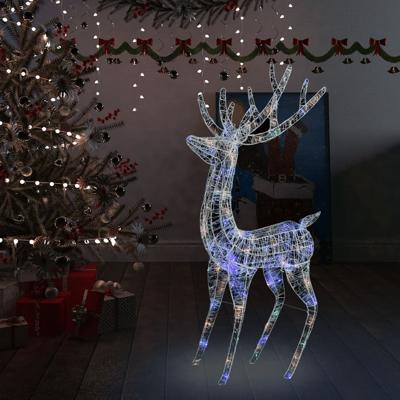 VidaXL Kerstdecoratie rendier 250 led's meerkleurig 180 cm acryl