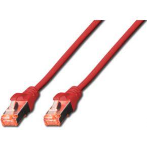 Digitus DK-1644-005/R RJ45 Netwerkkabel, patchkabel CAT 6 S/FTP 0.50 m Rood Halogeenvrij, Verdraaide paren, Snagless, Vlambestendig 1 stuk(s)