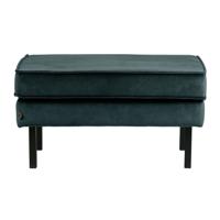 BePureHome Rodeo Hocker - Velvet - Teal - thumbnail