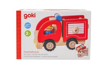 Goki houten brandweerauto - thumbnail