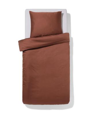 HEMA Dekbedovertrek 140x200/220cm katoen satijn bruin (bruin)