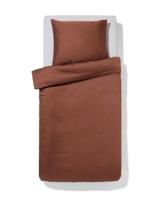 HEMA Dekbedovertrek 140x200/220cm katoen satijn bruin (bruin) - thumbnail
