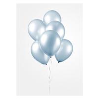 Globos Ballonnen pearl lichtblauw 30cm, 10st. - thumbnail