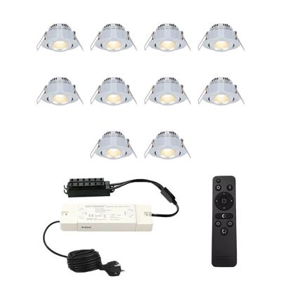 Complete Set van 10 Sienna Mini Inbouwspots 12 Volt 3W spots - 2700K warm wit - IP44 waterdicht - kantelbaar - Dimbaar - Verandaspots - Lage inbouwdiepte Complete Set van 10 Sienna Mini Inbouwspots 12 Volt 3W spots - 2700K warm wit - IP44 waterdicht - kantelbaar - Dimbaar - Verandaspots - Lage inbouwdiepte