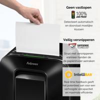 Papiervernietiger fellowes lx200 4x12mm zwart - thumbnail