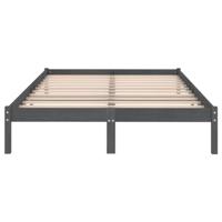 Bedframe massief grenenhout grijs 200x200 cm - thumbnail