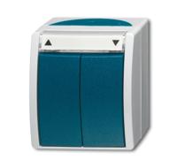 Busch-Jaeger 2CKA001442A0469 Ocean (opbouw) Compleet Jaloezie-schakelaar/-knop spatwaterdicht Blue - thumbnail
