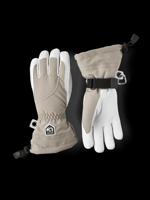 Hestra Heli Ski Female Handschoen Khaki/Offwhite 8 - thumbnail