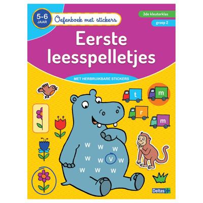 Oefenboek met stickers - Eerste leesspelletjes (5-6 j.) Oefenboek met stickers - Eerste leesspelletjes (5-6 j.)