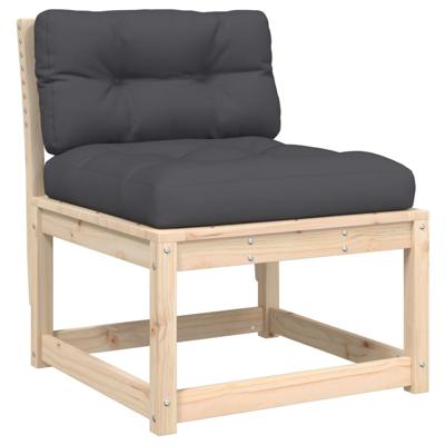 5-delige Loungeset met kussens massief grenenhout - thumbnail