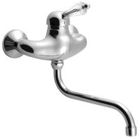 Inbouw Wastafelmengkraan Sapho Kirké 1-hendel Kristal Retro Uitloop Gebogen 20 cm Chroom - thumbnail