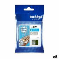 Originele inktcartridge Brother LC421 Cyaan (5 Stuks) - thumbnail