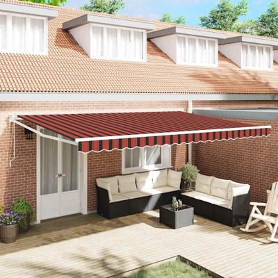 VidaXL Markies oranje en bruin 500 x 300 x 165 cm polyester en metaal