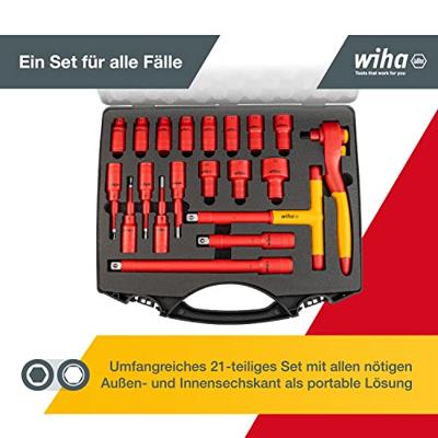 Doppenset VDE 20 delig 1/2 Wiha