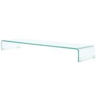 TV-meubel/monitorverhoger transparant 110x30x13 cm glas - thumbnail
