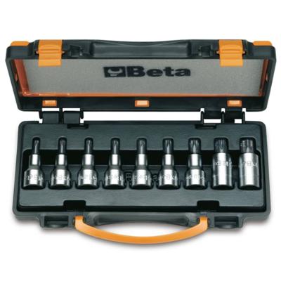 Beta 9-delige set schroevendraaier-doppen voor Torx® schroeven (art. 920TX) in kistje 920TX/C9 - 009200546