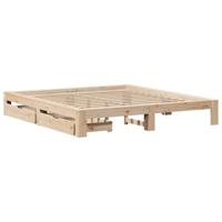 Bedframe zonder matras massief grenenhout 200x200 cm - thumbnail